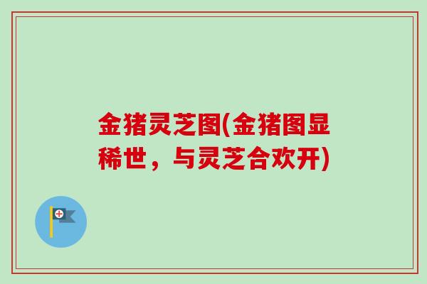 金猪灵芝图(金猪图显稀世,与灵芝合欢开)-第1张图片-卓越灵芝孢子粉 金猪灵芝图(金猪图显稀世,与灵芝合欢开)-第1张图片-卓越灵芝孢子粉