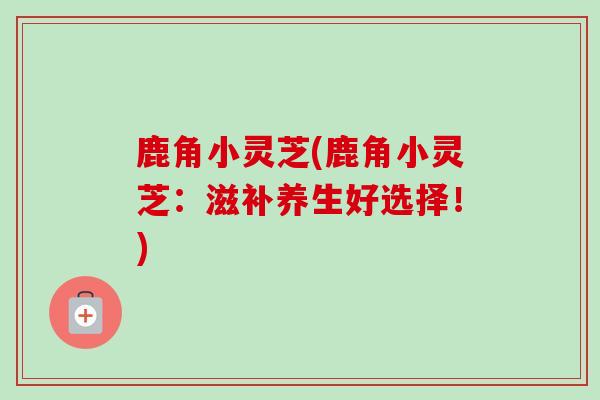 鹿角小灵芝(鹿角小灵芝：滋补养生好选择！)-第1张图片-卓越灵芝孢子粉