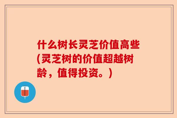 什么树长灵芝价值高些(灵芝树的价值超越树龄,值得投资。)-第1张图片-卓越灵芝孢子粉 什么树长灵芝价值高些(灵芝树的价值超越树龄,值得投资。)-第1张图片-卓越灵芝孢子粉