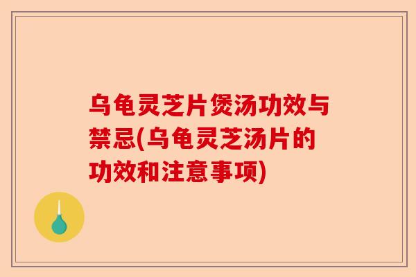 乌龟灵芝片煲汤功效与禁忌(乌龟灵芝汤片的功效和注意事项)-第1张图片-卓越灵芝孢子粉 乌龟灵芝片煲汤功效与禁忌(乌龟灵芝汤片的功效和注意事项)-第1张图片-卓越灵芝孢子粉