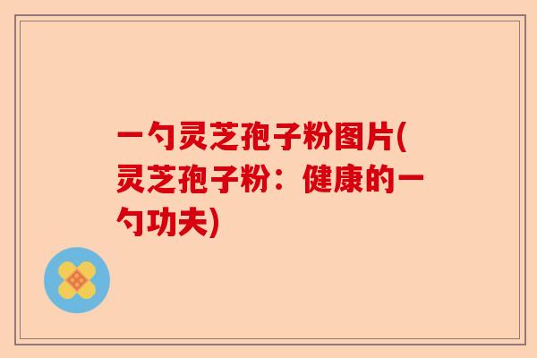 一勺灵芝孢子粉图片(灵芝孢子粉：健康的一勺功夫)-第1张图片-卓越灵芝孢子粉
