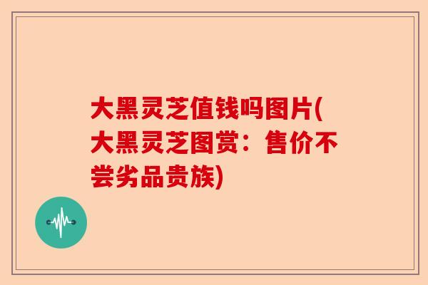 大黑灵芝值钱吗图片(大黑灵芝图赏:售价不尝劣品贵族)-第1张图片-卓越灵芝孢子粉 大黑灵芝值钱吗图片(大黑灵芝图赏:售价不尝劣品贵族)-第1张图片-卓越灵芝孢子粉