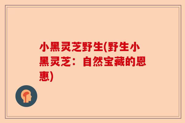 小黑灵芝野生(野生小黑灵芝:自然宝藏的恩惠)-第1张图片-卓越灵芝孢子粉 小黑灵芝野生(野生小黑灵芝:自然宝藏的恩惠)-第1张图片-卓越灵芝孢子粉