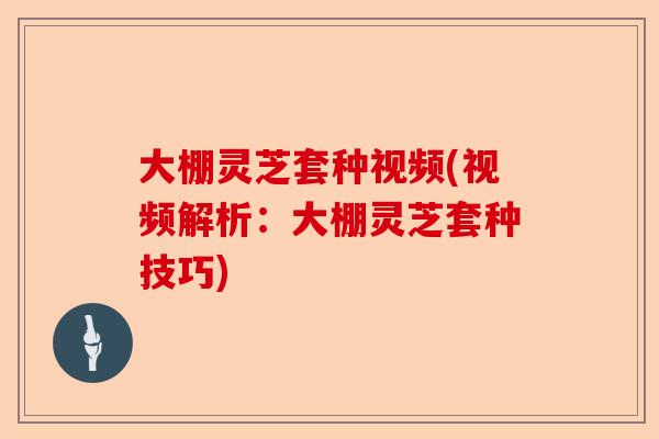 大棚灵芝套种视频(视频解析：大棚灵芝套种技巧)-第1张图片-卓越灵芝孢子粉
