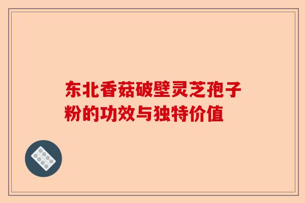 东北香菇破壁灵芝孢子粉的功效与独特价值-第1张图片-卓越灵芝孢子粉