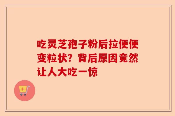 吃灵芝孢子粉后拉便便变粒状？背后原因竟然让人大吃一惊-第1张图片-卓越灵芝孢子粉